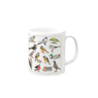 Hick3desuの野鳥集合イラストB Mug :right side of the handle