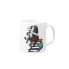 もふもふとあるこうのビアデットコリー読書の秋マグカップ Mug :right side of the handle