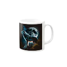 doggoodsの満月の夜に狼が出現！ Mug :right side of the handle