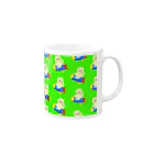 LUCKY CLUBのロケット出発ラッキーちゃん/グリーン Mug :right side of the handle