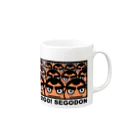 KAGOSHIMA GO!GO!PROJECT | 鹿児島 ゴーゴープロジェクトの西郷どん いっぱい GO!GO!SEGODON Mug :right side of the handle