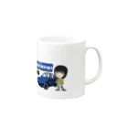 かわいいにゃんことワンコの絵のお店のオーバーレブ！ Mug :right side of the handle