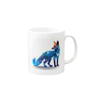 Cryptra_MidMadeのA Fox Made of Stars Mug :right side of the handle