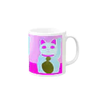 AceMori Galleryのlove neko /愛猫　マグカップ Mug :right side of the handle