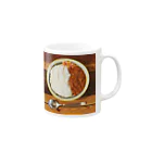 FUKUI CURRY CLUBの【スパイスタリテマスカ？】 Mug :right side of the handle