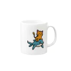 Padawanshopのねこイルカ　茶トラ Mug :right side of the handle