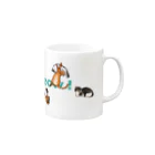 はとだワークスのペアねこグラス Mug :right side of the handle