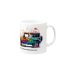 DOG  LOVERSのフラワーJEEP Mug :right side of the handle