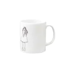 ニジイロオエカキの花と女の子 Mug :right side of the handle