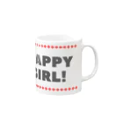 ぴんきぃのお店のHAPPYGIRL！ Mug :right side of the handle