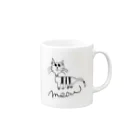 mi gatosのおしゃれねこ Mug :right side of the handle