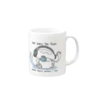 itsuto-こねこしょうしょうめんへらのならび「こわくないじかん」 Mug :right side of the handle