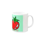 みつまめこshopのtomato Mug :right side of the handle