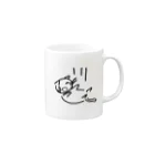 (ポン酢)の落ちている  可愛いのかどうかよくわからない猫 Mug :right side of the handle