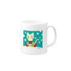 つれづれさんの冬ねこ Mug :right side of the handle