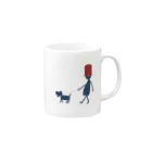 chikichickleの犬の散歩 Mug :right side of the handle