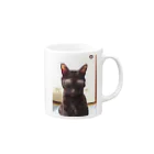 吉留祈澄のうちのねこ Mug :right side of the handle