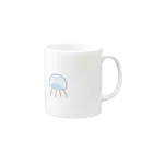 あめのちくもりのゆるゆるクラゲ Mug :right side of the handle