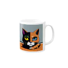 picasso_japanのthe cat_1 Mug :right side of the handle