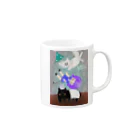 くつしたねこのオラクルカード　つみかさね Mug :right side of the handle