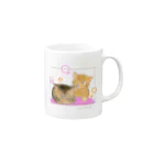 inunekoronの仲良し親子猫マグカップ Mug :right side of the handle