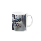 ほのぼの堂の見つめる猫のいる風景 Mug :right side of the handle