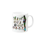 限定品の脇田さん専用アイテムです Mug :right side of the handle