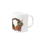 aco_la vida con las flores_花のある暮らしのドライフラワーリース Mug :right side of the handle