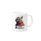 ASTRO AIのASTRO ANIMAL'S french bulldog マグカップの取っ手の右面