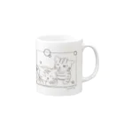 inunekoronの仲良し親子猫マグカップ Mug :right side of the handle