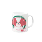 たけよんのすいかカラーのけんちゃん Mug :right side of the handle