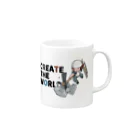 mocchi’s workshopのCREATE THE WORLD Mug :right side of the handle