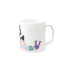 ぷくぷくマーケットの夢見る女の子 Mug :right side of the handle