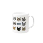 みきぞーん｜保護猫 ミッキー画伯と肉球とおともだちのmuchaguraainima Mug :right side of the handle