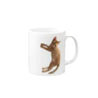 えんつばこーず【狆と茶狆とマルーキー】の犬化してるニャンコ、明［猫］ Mug :right side of the handle