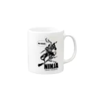 NINJA WARSのガイコツ忍者くん Mug :right side of the handle