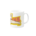 hiyori-art-のプランク筋トレウサギ Mug :right side of the handle