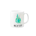 にらとりさんちのおにびうさぎ① ロゴ入り Mug :right side of the handle