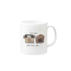 NEKO & Apple syrupのカラーでも猫様、そうじゃない Mug :right side of the handle