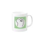 七転びおやきのグリーン背景umaくん Mug :right side of the handle