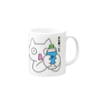 まめすけの水分摂取確認ねこ Mug :right side of the handle