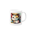 T2 Mysterious Painter's ShopのMysterious Cat Mug :right side of the handle