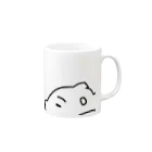 ラクガキ絵のだれてる白い生き物 Mug :right side of the handle