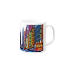 GALLERY misutawoのニューヨーク ブロードウェイの喧騒 Mug :right side of the handle