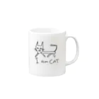 生活の絵が下手な人の考える猫 Mug :right side of the handle