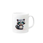 sweetsmailstudioの3Dイラストあらいぐま Mug :right side of the handle