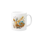 Connect Happiness DesignのGolden  Leaves Mug :right side of the handle