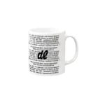 クセスゴエッセイの㎗デシリットル黒字 Mug :right side of the handle