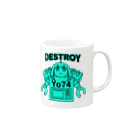 すこ山すこちゃんのDESTROYER Yo74 Mug :right side of the handle