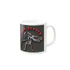 PALA's SHOP　cool、シュール、古風、和風、のGrim Reaperー鎧を着た死神 Mug :right side of the handle